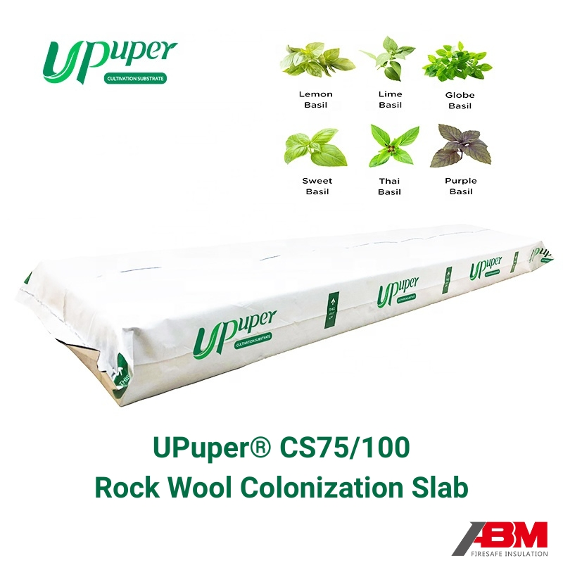 UPuper® 40Inch Rock Wool Grow Slab For Tomato/Cucumber/Leafy Vegetable/Eggplant/Pepper/Cannabi Water Retention Zero Microorganisms Agricultural Rock Wool Slab