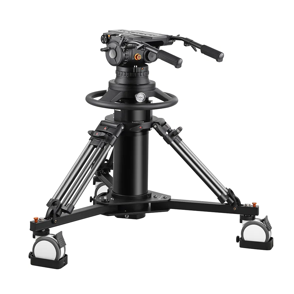 E-Image Ep890sk Air Pump System Tripod Pedestal with Flat Base Fluid Head Max. Payload 65kg Broadcasting Equipment