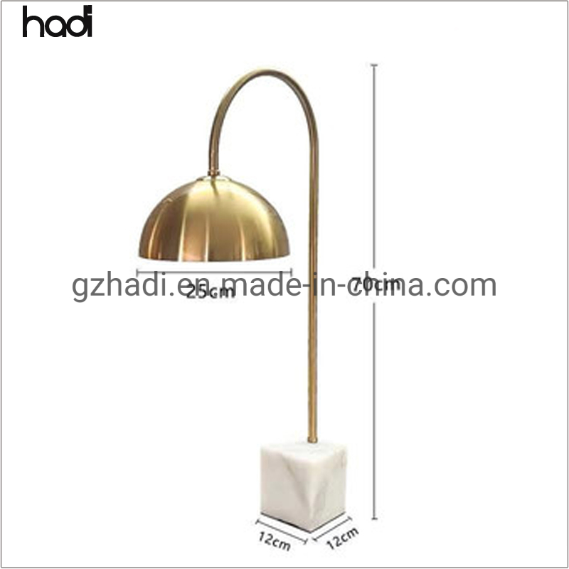Hadi High Quality Restaurant Table Service Light Stainless Steel Commercial Gold Food Lamp Hotel Heat Buffet Food Warmer Light White Marble Standing Lamps