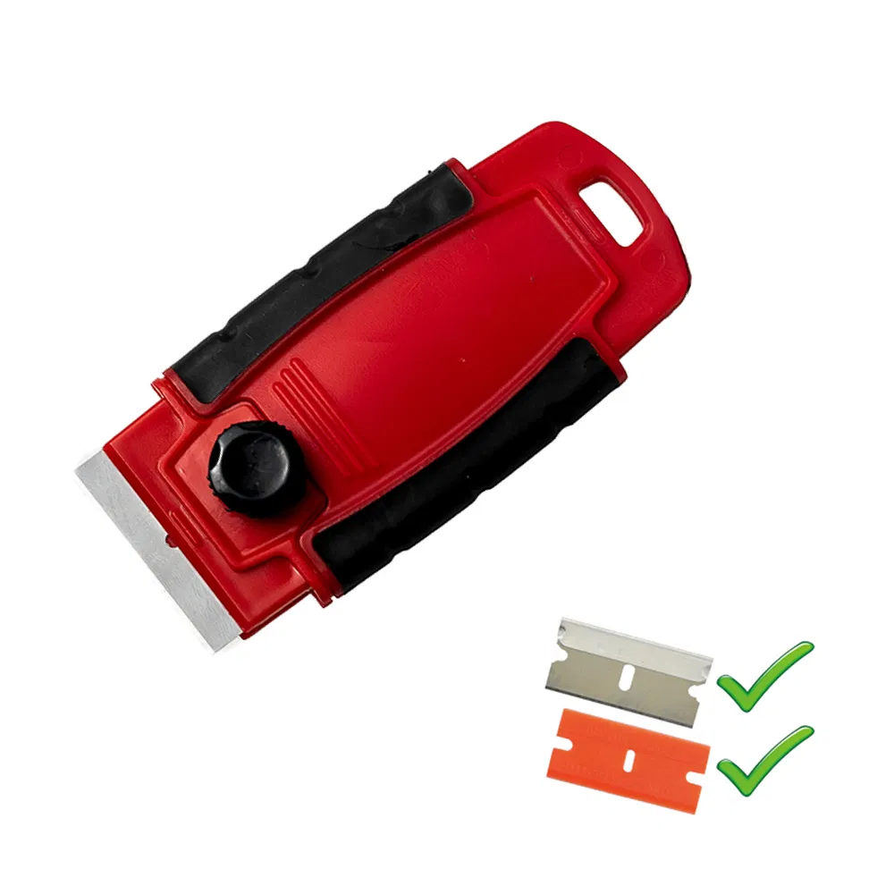 Cleaning Scraper Plastic Razor Scraper with 40X19mm Plastic Blades or Metal Blades