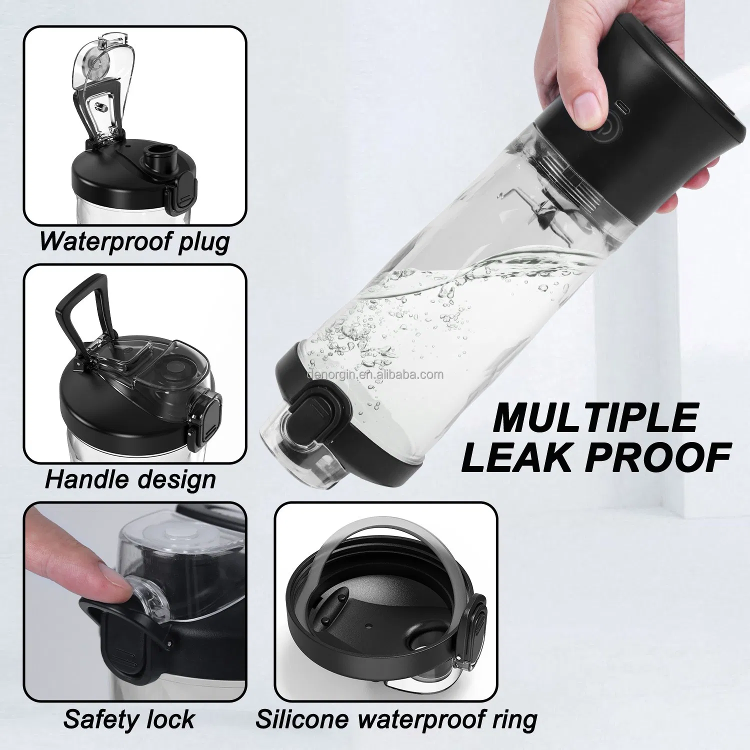 USB Mini Personal Size Portable Blender 600ml Capacity Stainless Steel Car Fresh Fruit Juicer Ice Smoothie Maker