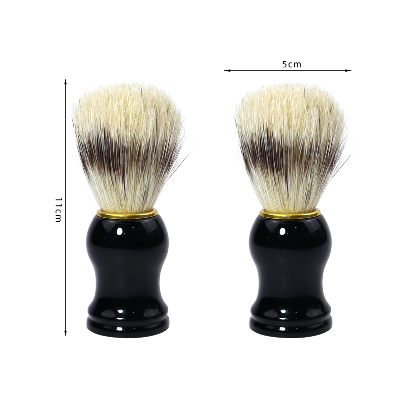 Black Hand Crafted Pure Badger Shaving Brush with ABS Plastic Handle Mens Luxury Professional Hair Salon Tool for Barbershop