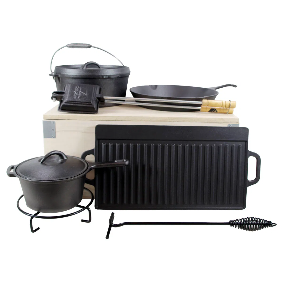 Набор чугунной посуды для кемпинга 7 предметов