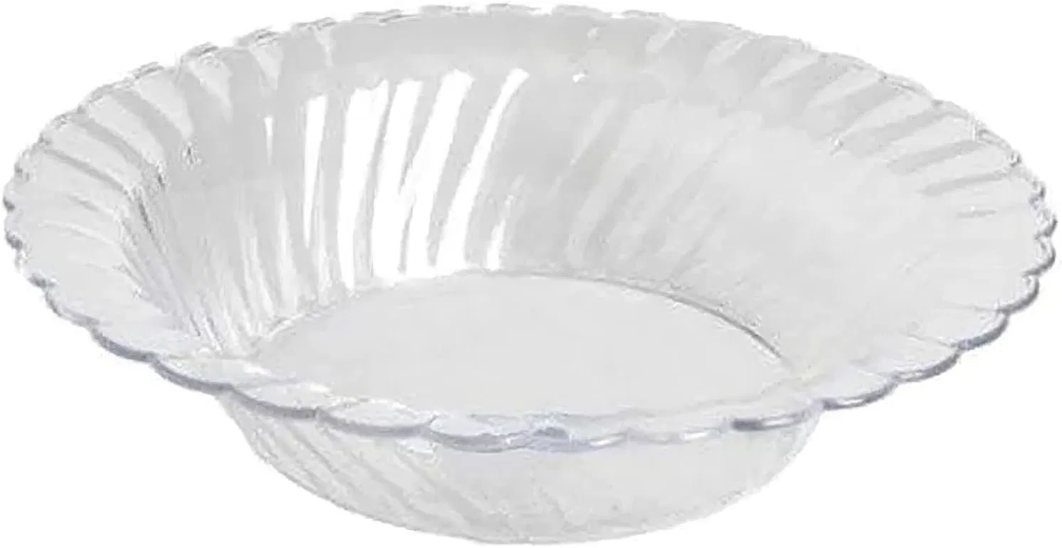 Premium Clear Plastic Bowls for Desserts and Soups