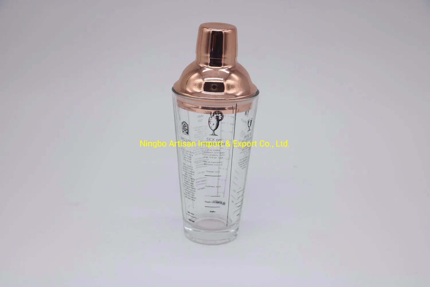 Factory 14 Oz Glass and Stainless Steel Cocktail Shaker
