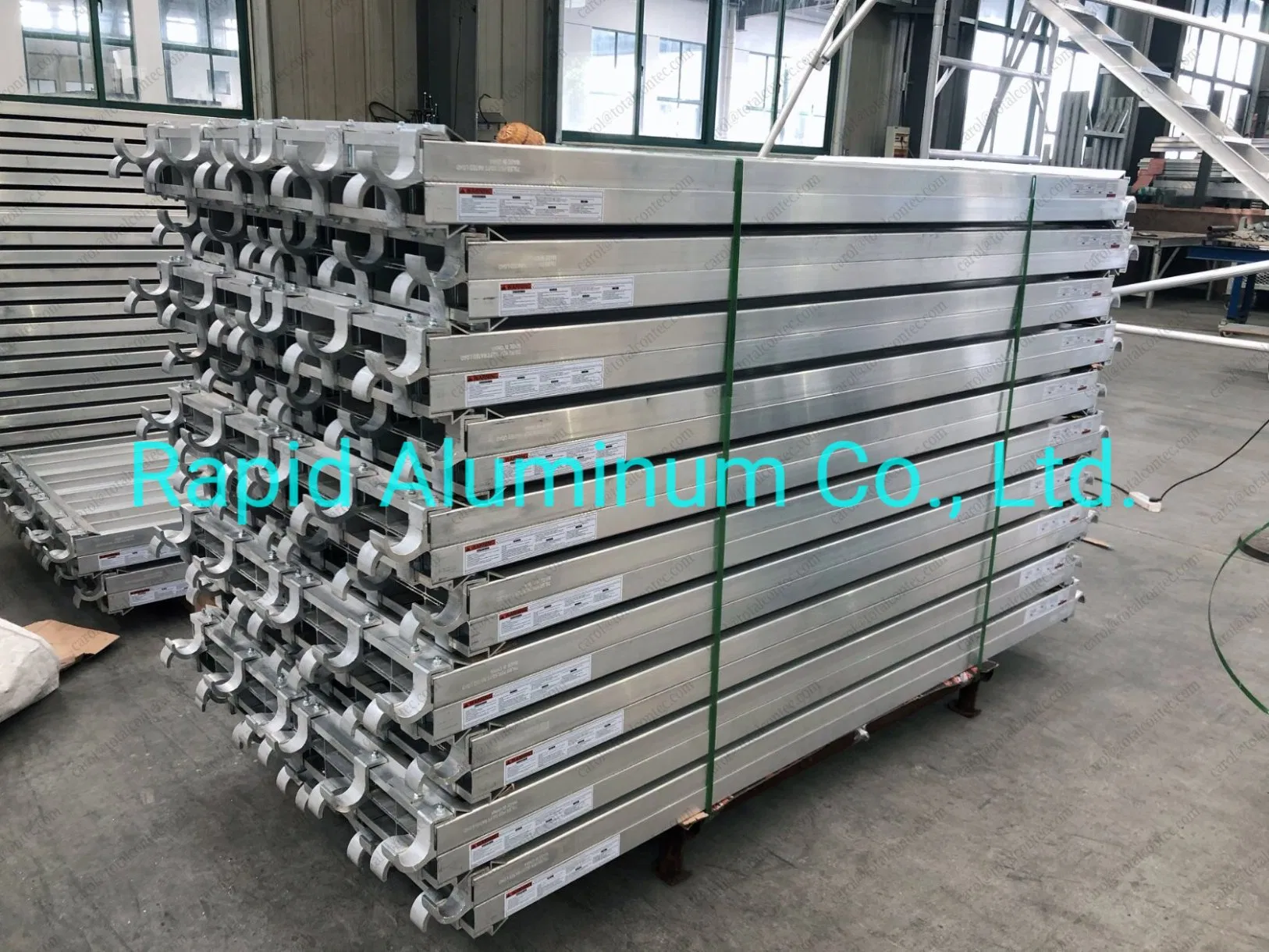 19" Wide Aluminum Scaffold Plank for Layher Ringlock Scaffolding Shore Post