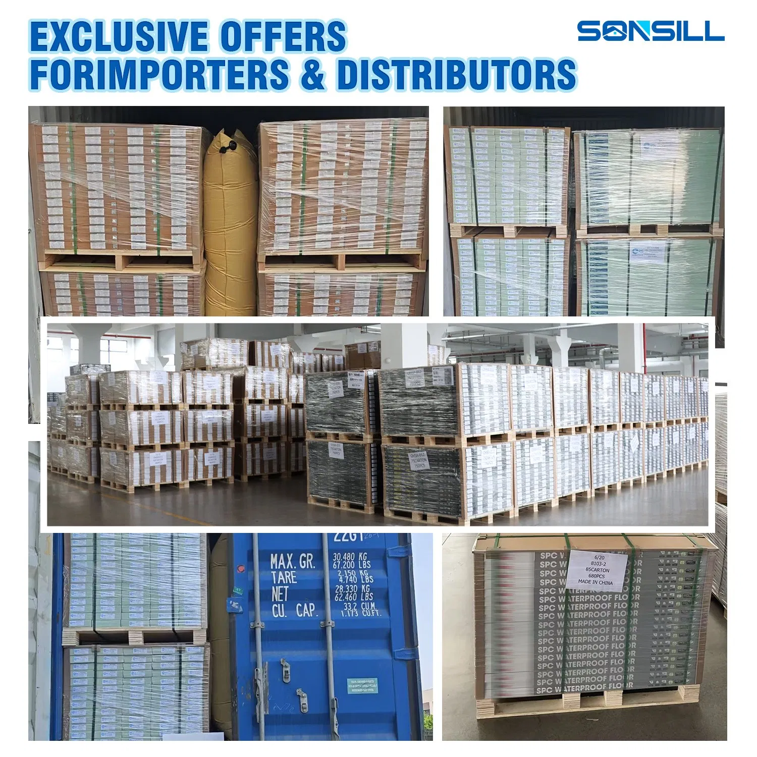 Водонепроницаемая виниловая плитка SPC 5мм с замком