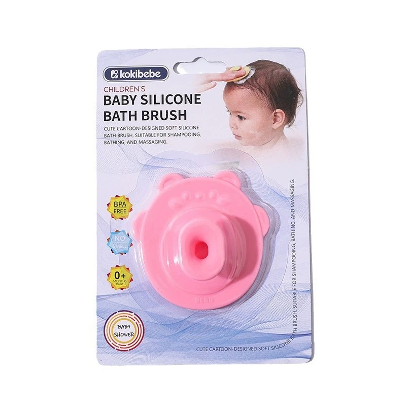 Baby Silicone Head Shampoo Brush Scalp Cleaning Bathing Scrub with Effective Massage Design