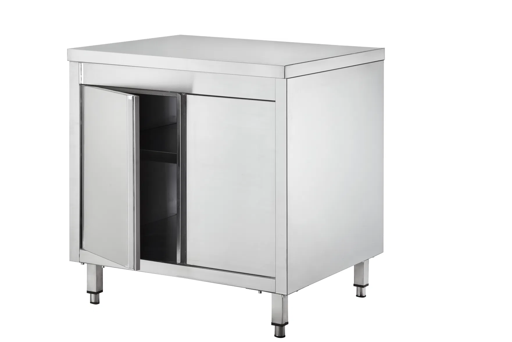 Stainless Steel Sliding Door Work Cabinet Without Backsplash 700mm Width Lh600X850