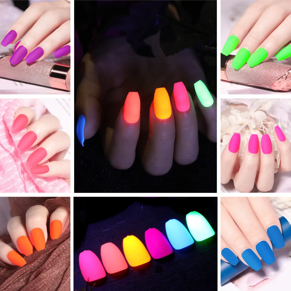 New Products Fluorescent Solid Colours Removable Jelly Backing Nail Art