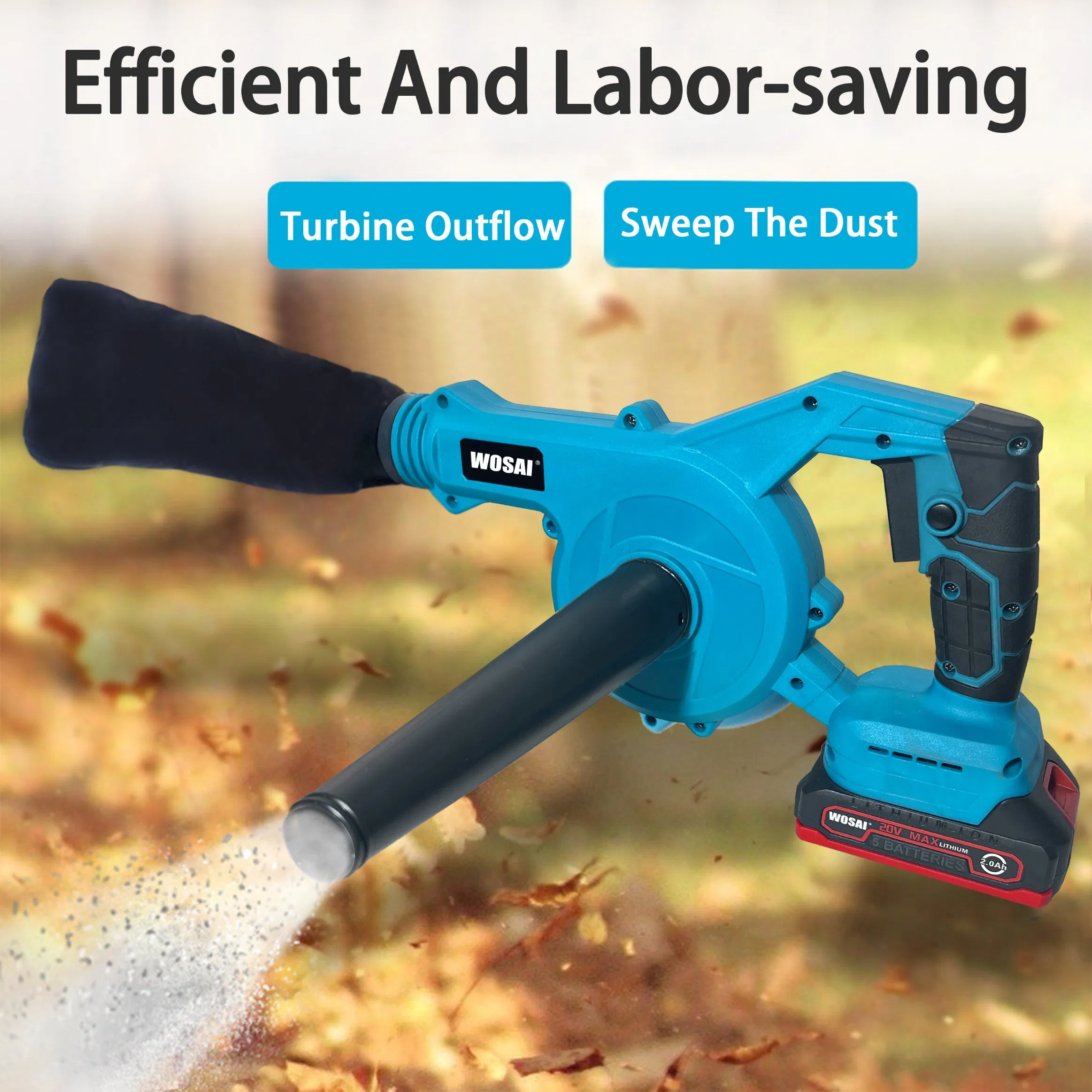 Garden Power Tools Blowing Suction Cordless Dust Blower 20V Brushless Portable Vacuum Cleaner Storm Machine
