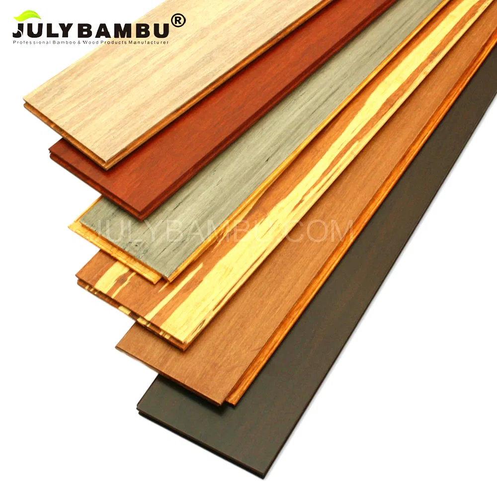Durable Click Lock 100% Solid Bamboo Floors Tiger Stripe Strand Woven Bamboo Flooring
