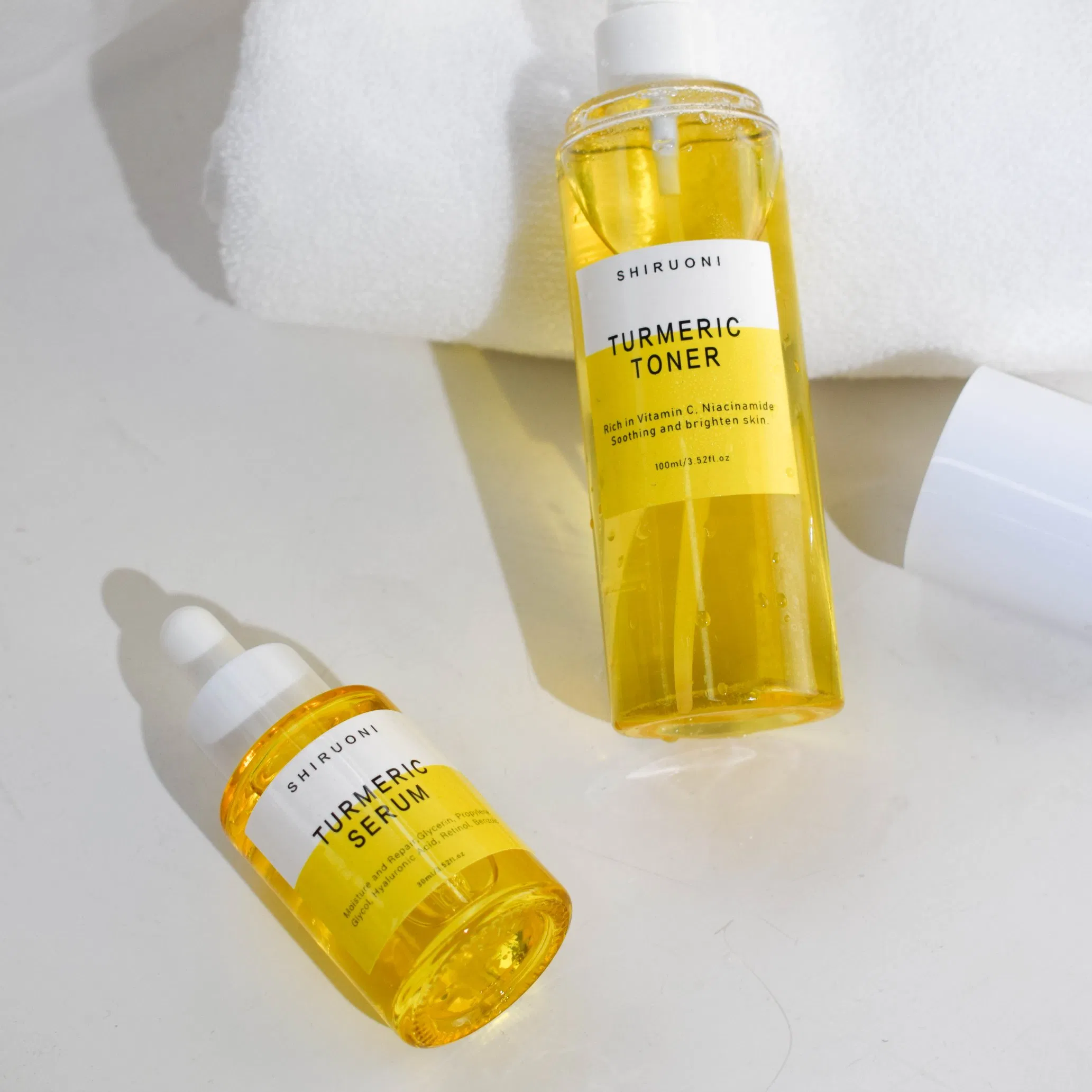 Organic Turmeric Serum Anti Acne Whitening Repair Face Care Turmeric Skin Care Set