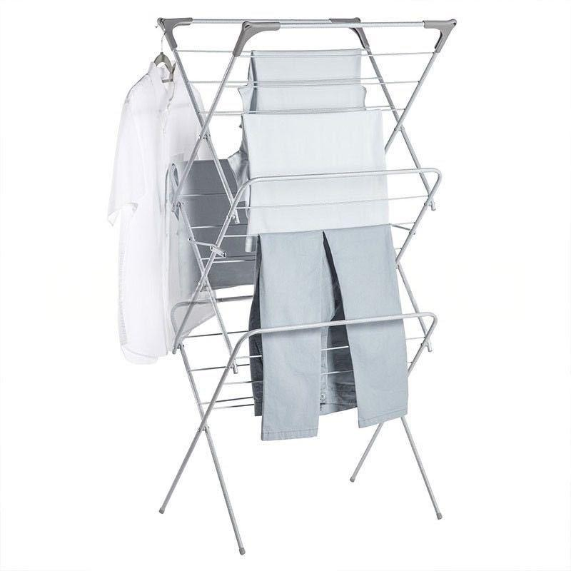 Foldable Clothes Drying Rack British Style 3 Tier Towel Rack Bathtub Drying Rack Telescopic Floor Laundry Rack