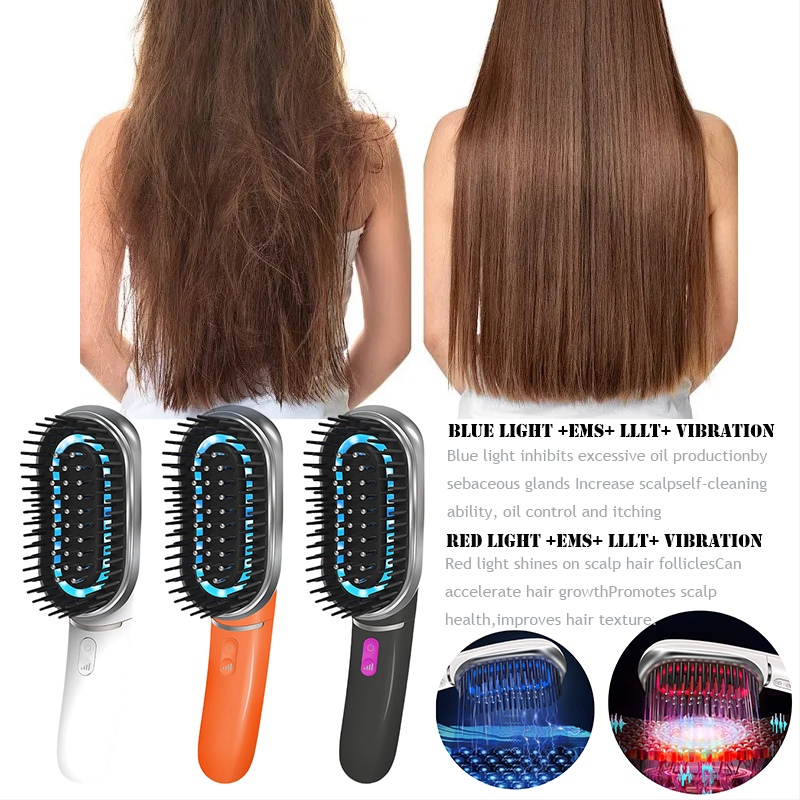 2025 New Electric Hair Scalp Massager Brush for Hair Growth Oil Applicator Massage Comb Anti Hair Loss Red Light Device