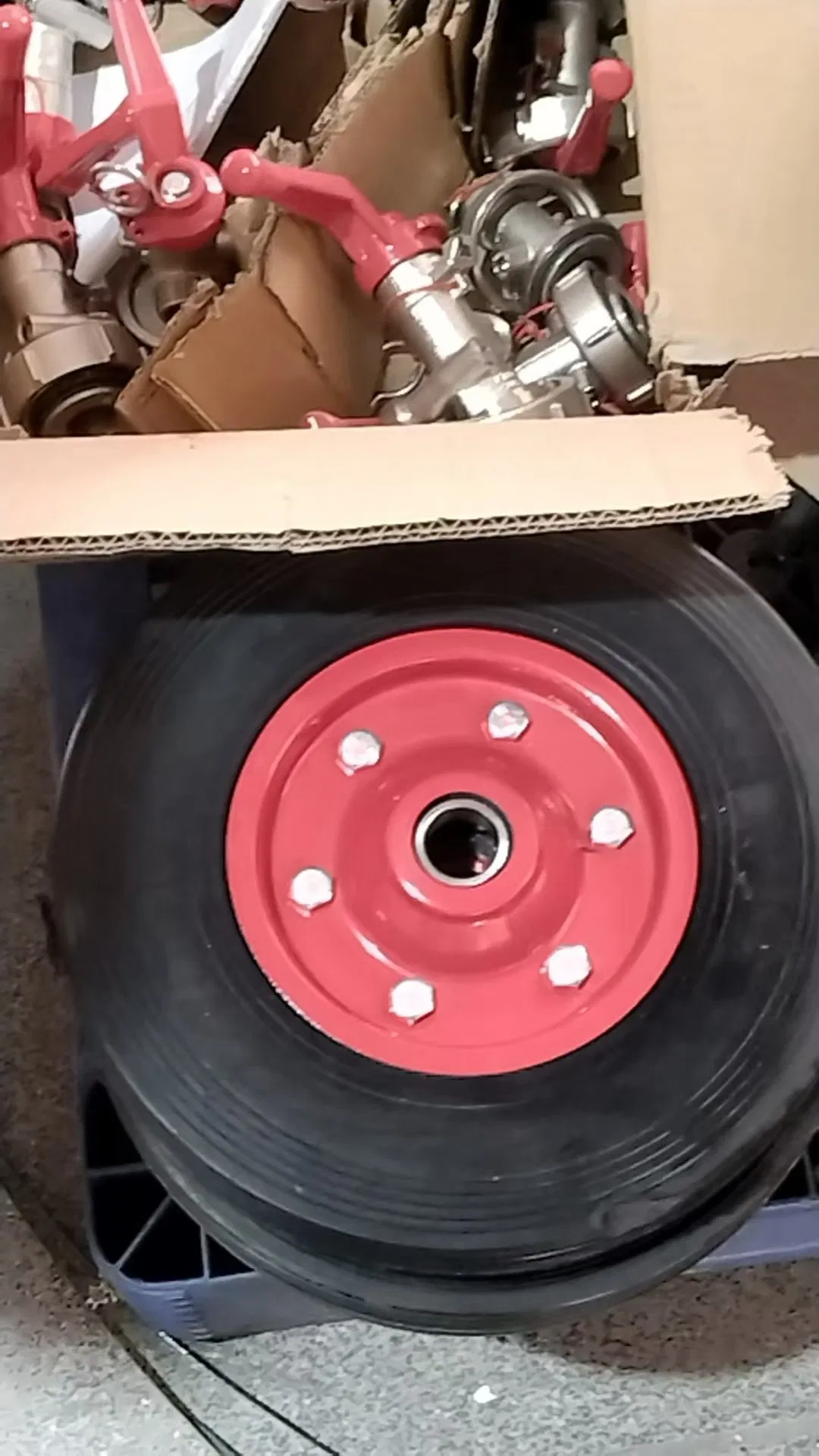 Plastic Steel Trolley Fire Extinguisher Accessories Wheel
