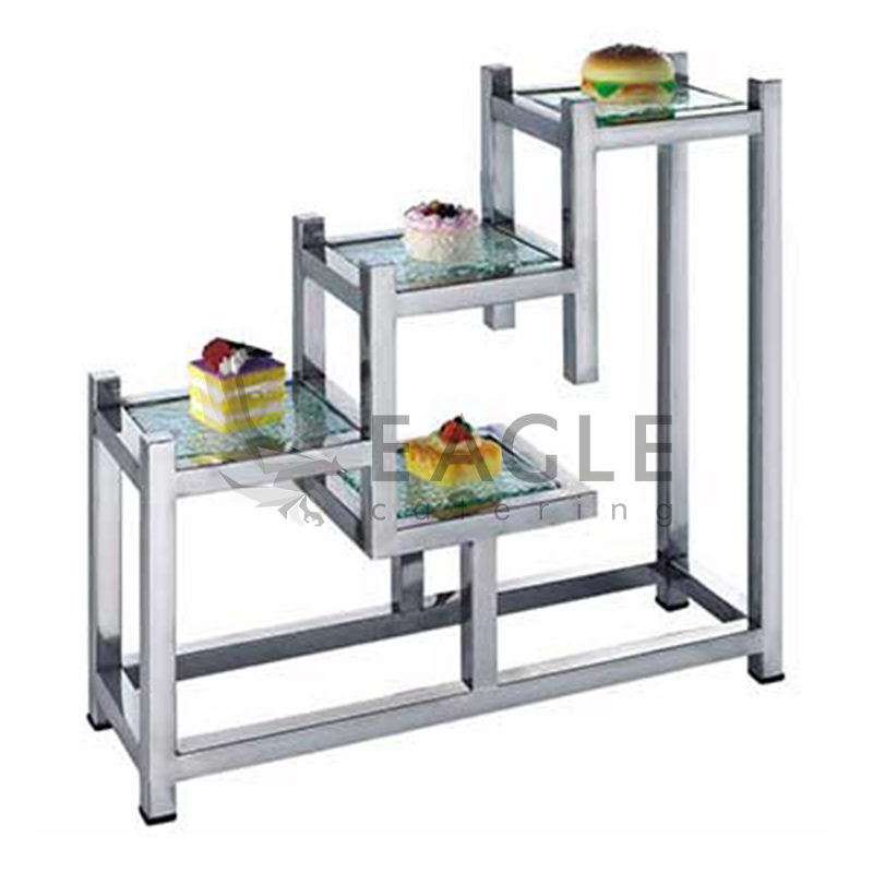 Stainless Steel Food Display Shelf Rack Riser