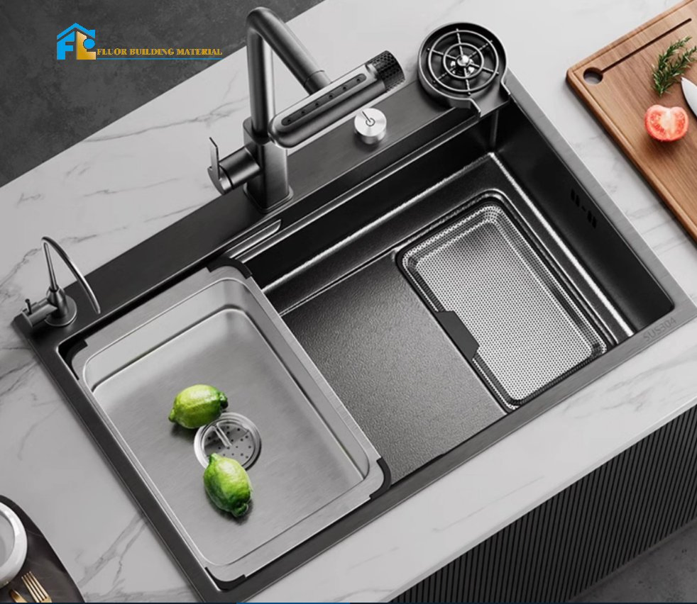 Fluor Hot Sale Multifunction 304 Stainless Steel Kitchen Sink Single Sink