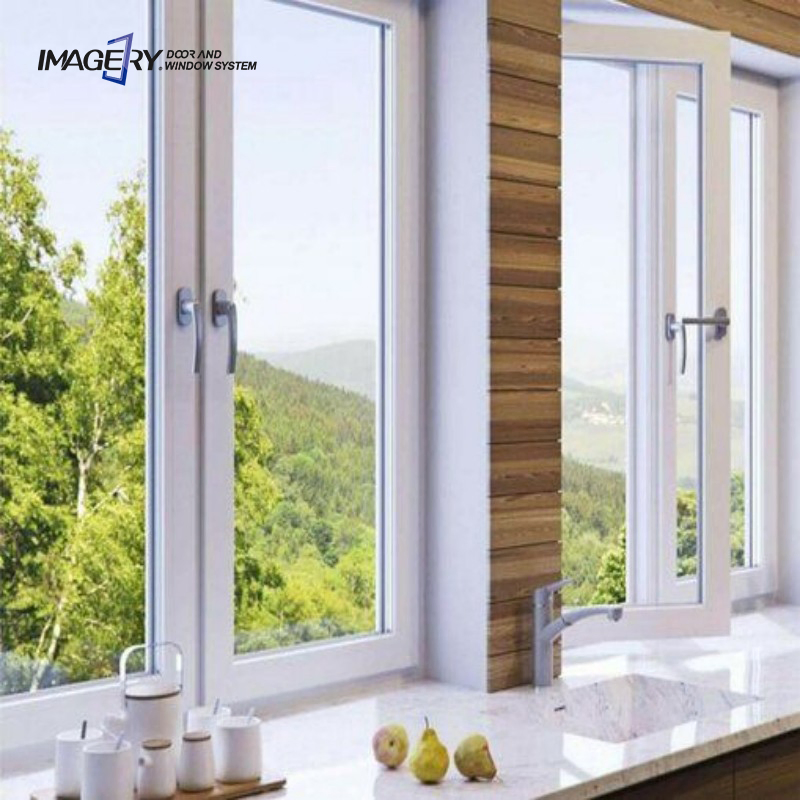 UPVC/PVC Casement Double Glazing White PVC Vinyl Window Windows with Low Price