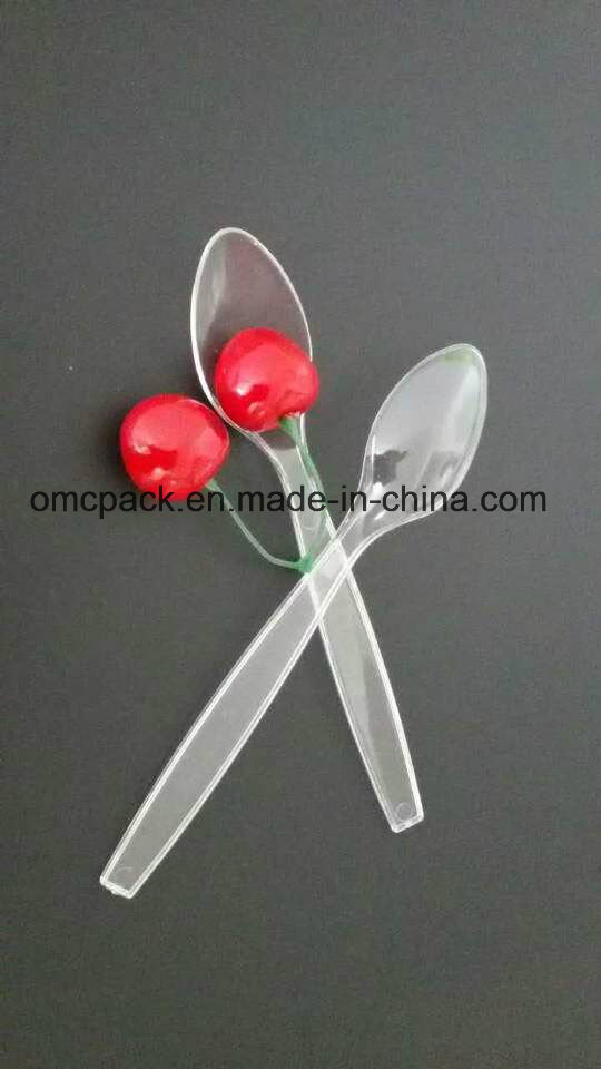 Transparent PS Plastic Spoon for Tableware
