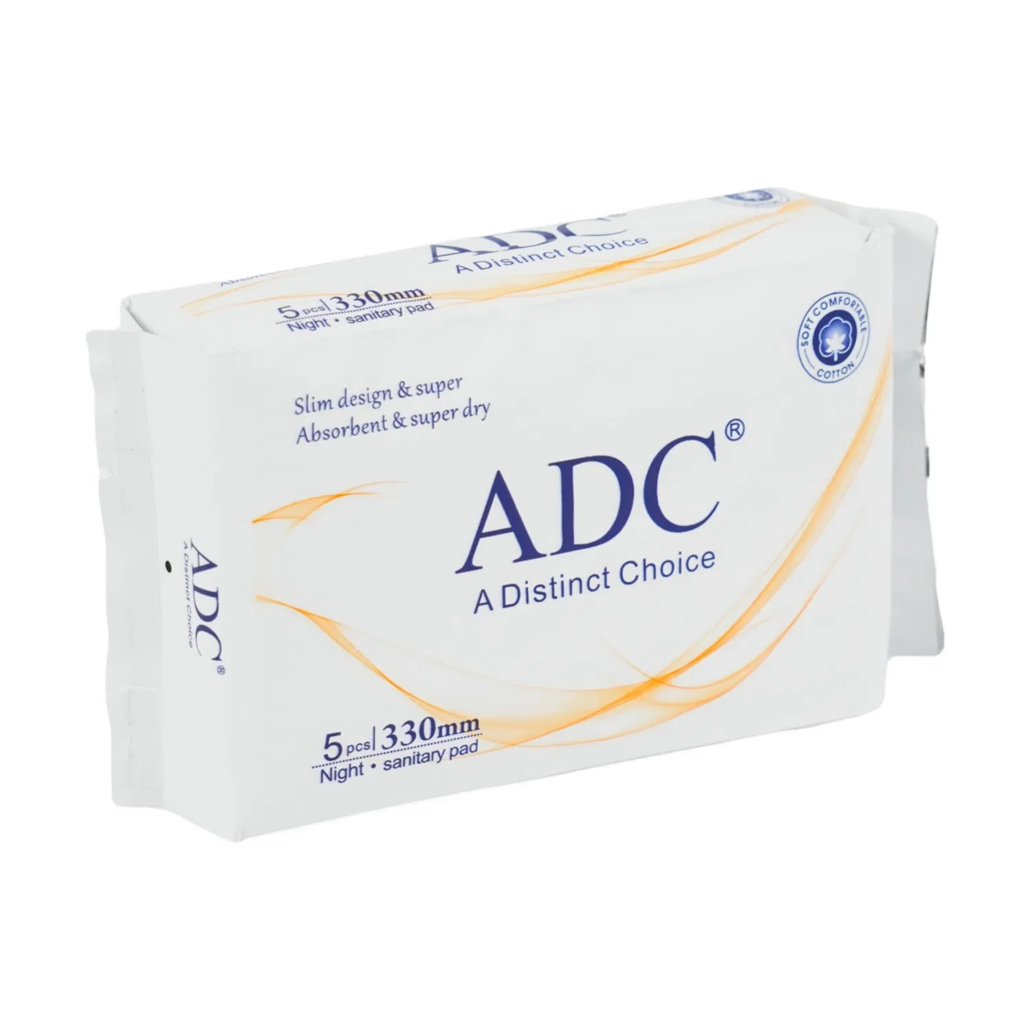 Natural Cotton Women Sanitary Pad Breathable Sanitary Napkin with Pattern