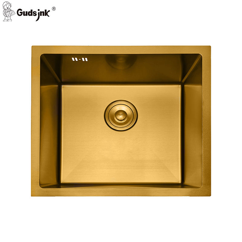 Gudsink Fregadero Black Handmade Single 5050 Kitchen Sink Basin Stainless Steel Sinks