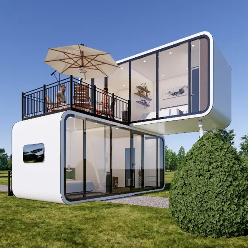 Movable Modern Study Apple Pod Cabin Hotel Small Solar Pod Waterproof Garden Office Prefab Cabin Houses