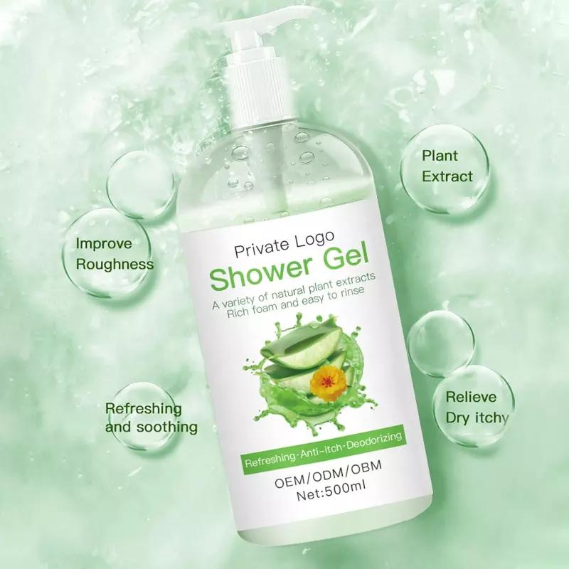 Natural Aloe Vera Extracts Body Care Whitening Exfoliating Moisturizing Anti-Bacterial Bath Supplies Wholesale Factory Price Deep Cleansing Body Wash