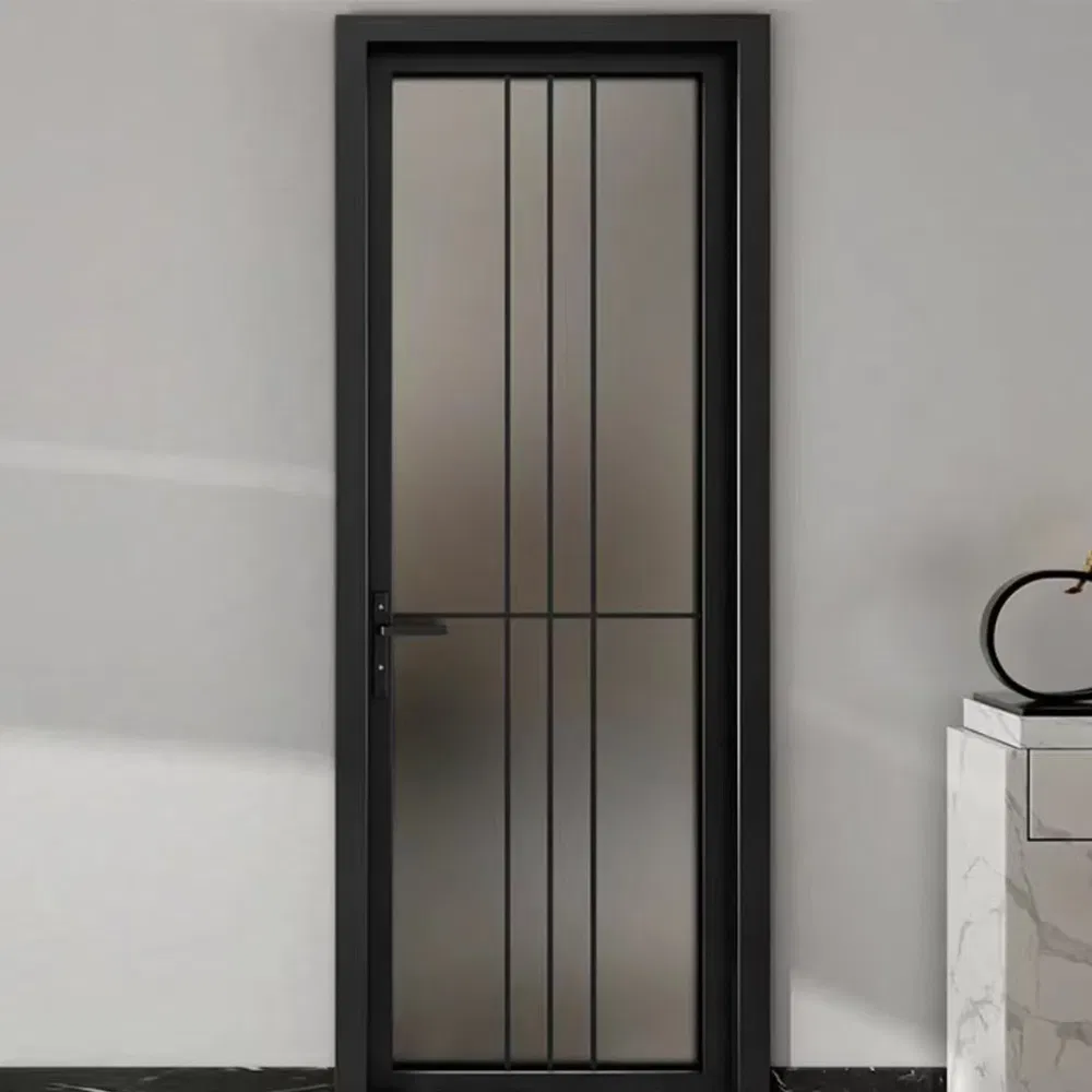 Customized Glass Aluminum Bathroom Door Interior Frosted Glass Bathroom Door for Home