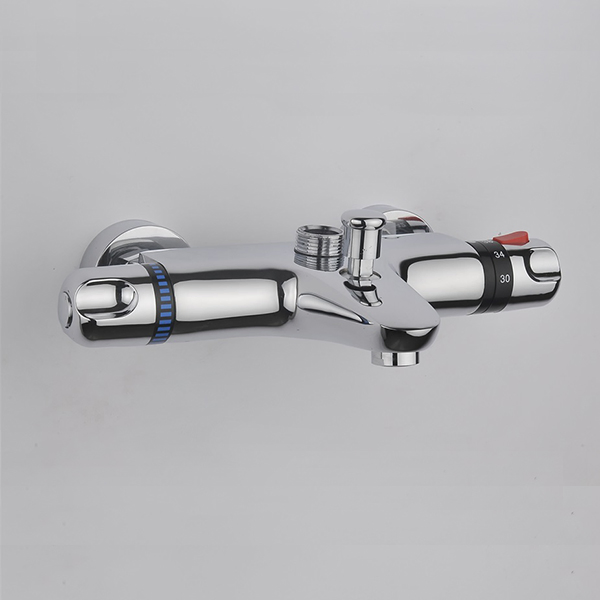 Wall Mounted Brass Thermostatic Bar Valve Mixer Bath Shower Faucet