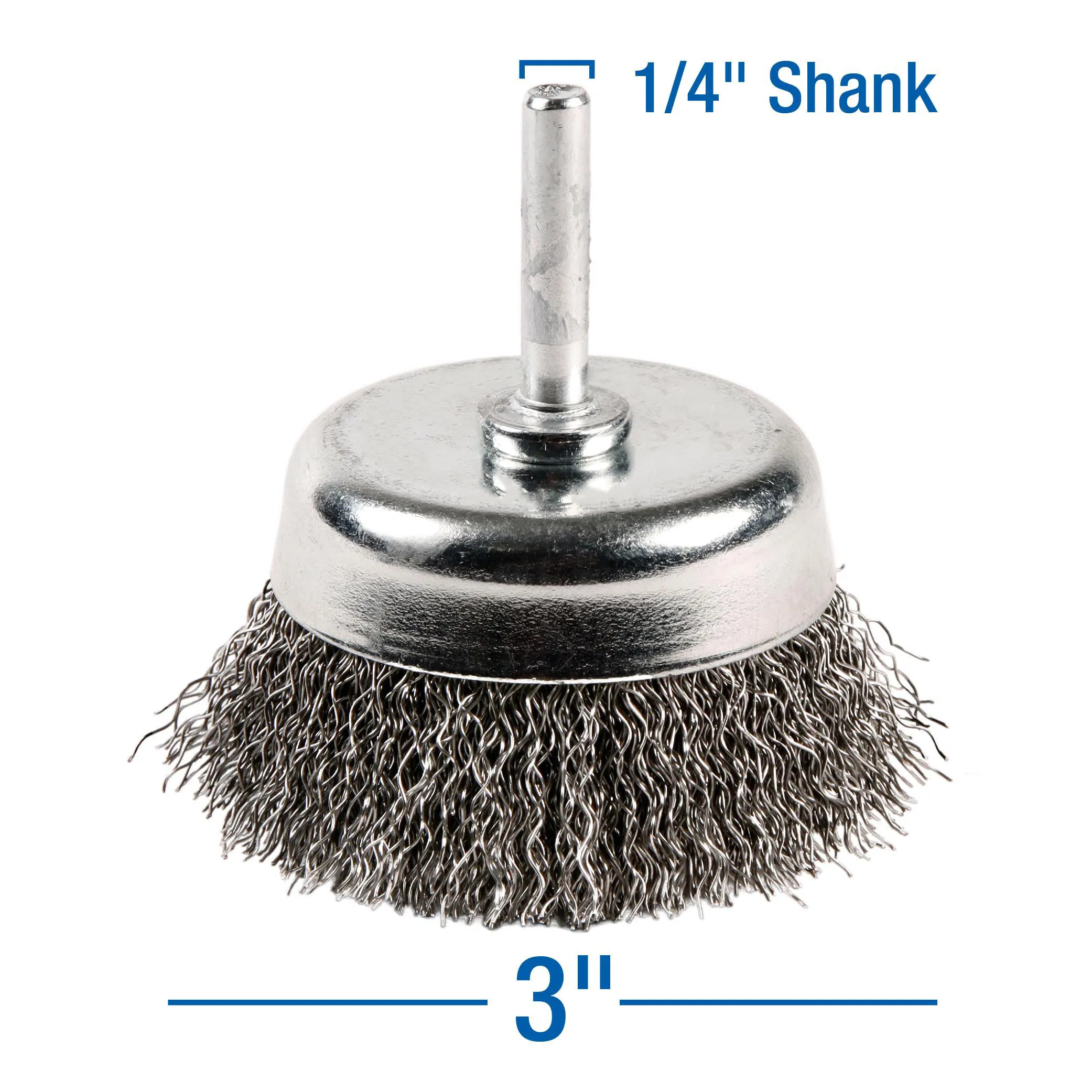 1 PCS Carbon Steel Shank Crimped Cup Brushes 014 Carbon Steel Wire