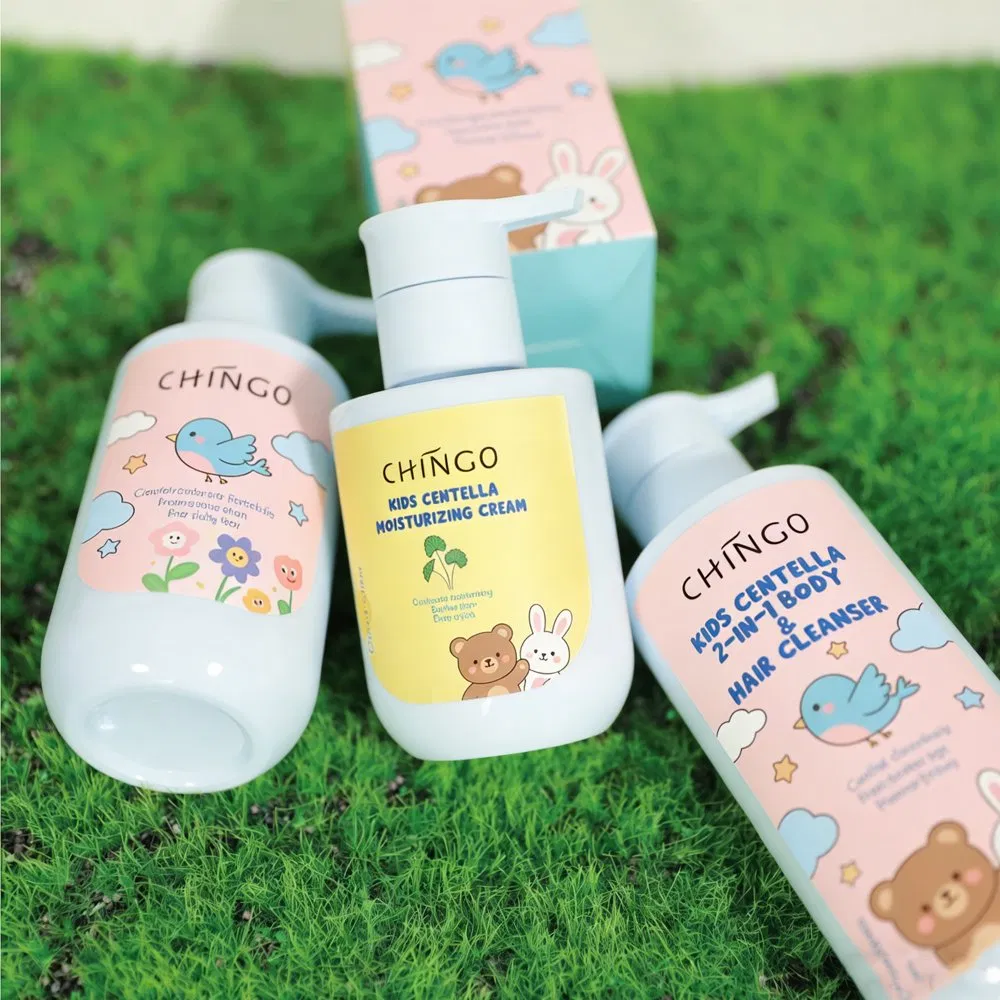 Organic Centella Baby Skin Care Set Gentle Cleansing Soothing Repairing Moisturizing Cream