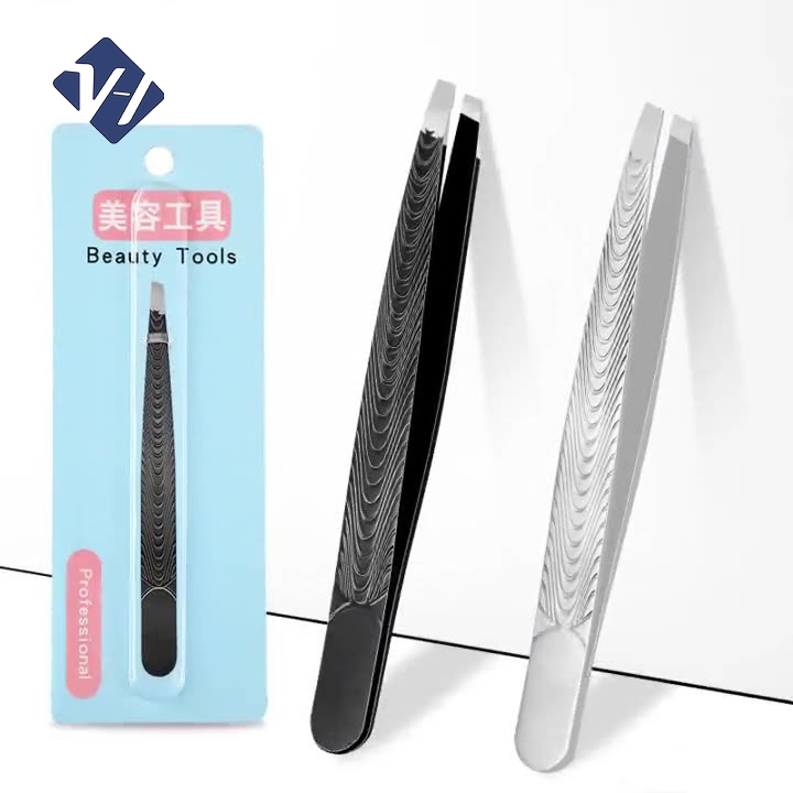 Private Label Eyebrow Tweezers Fiber Tip Eyelash Extension Eyelash Lash Tweezers