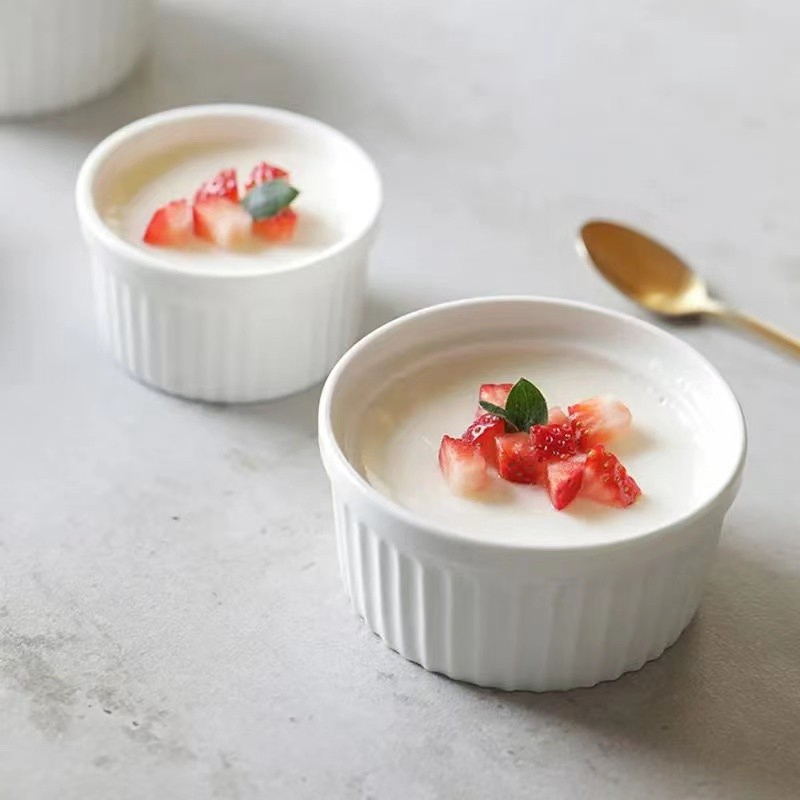 3"3.5"4"Saucer Soup Bowl Plate Round Shape Eboss White Ceramic Porcelain Tableware