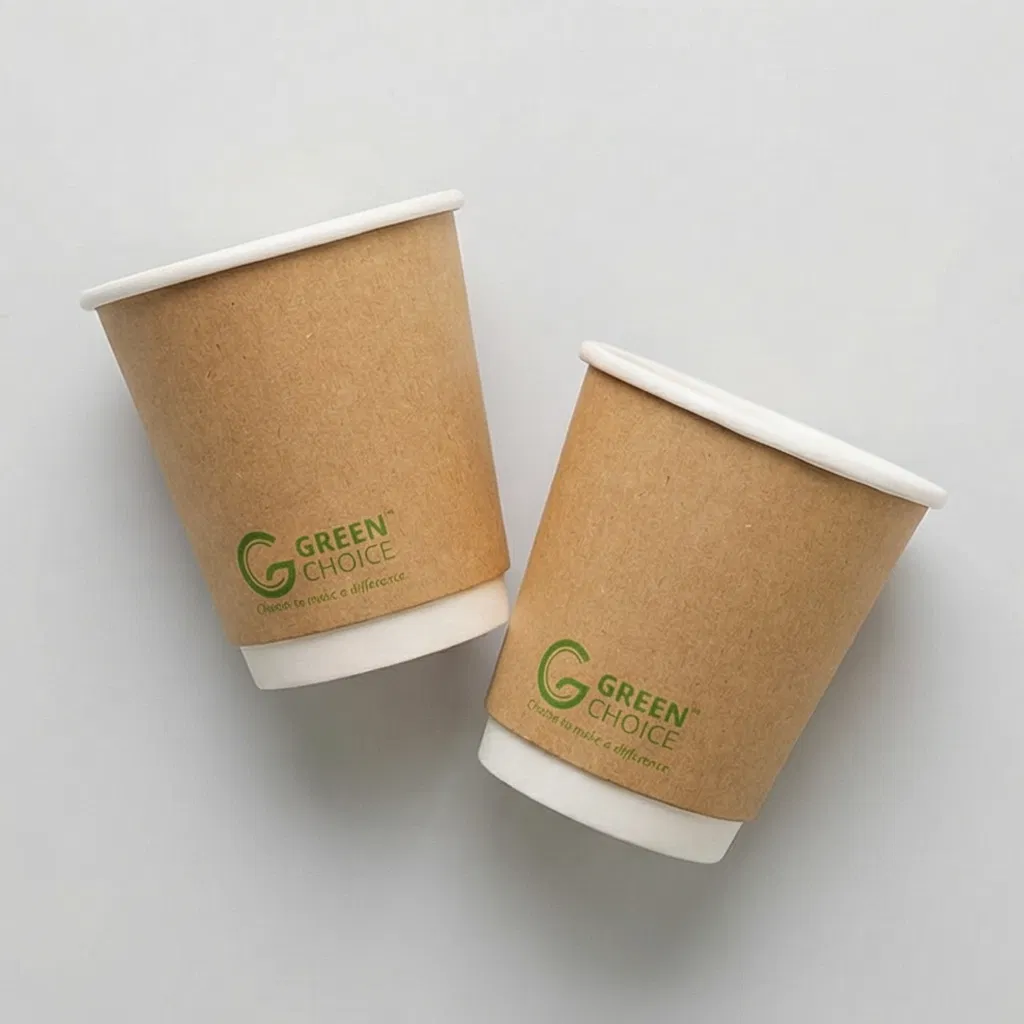 Бумажные кофейные чашки 8-20 унций с двойными стенками
