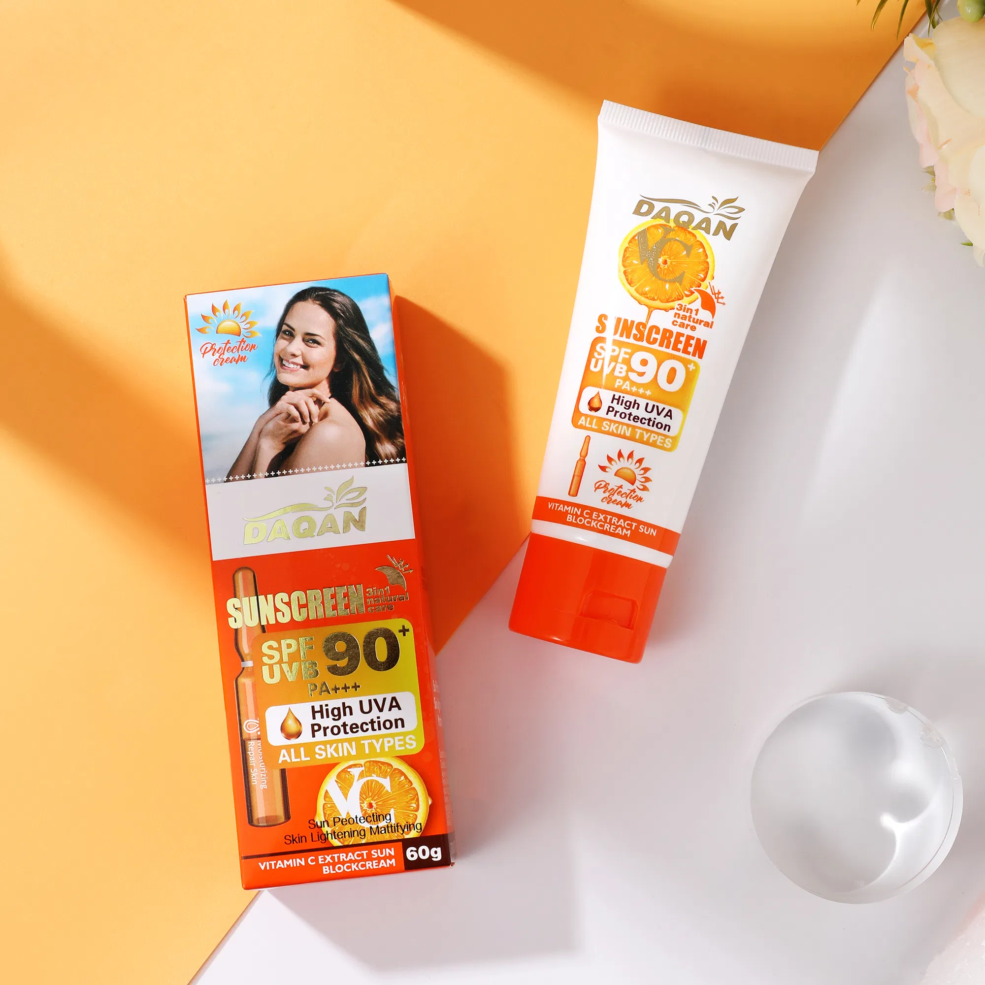 High SPF90 Refreshing Moisturizing Non-Greasy Body Sunscreen Lightweight Sun Cream
