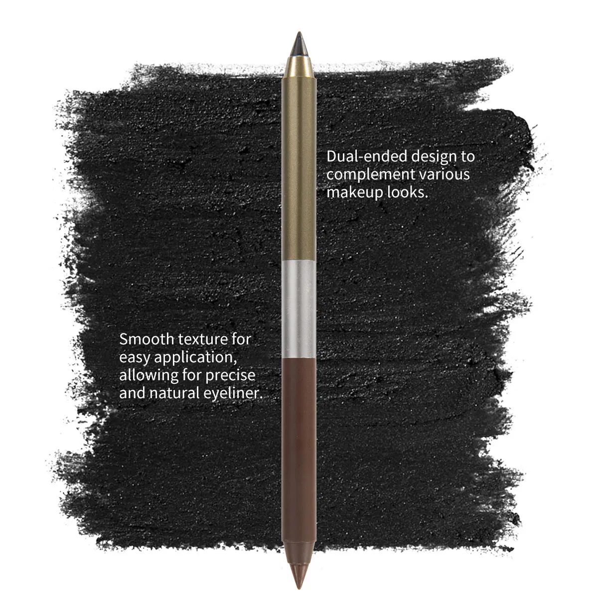 Black Kajal Eyeliner Pencil Vegan Waterproof Long Lasting Creamy Smooth Eyeliner