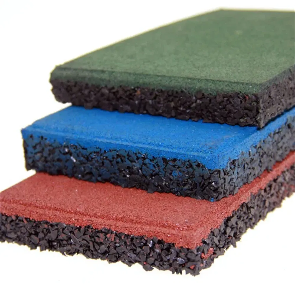 High Traffic Rubber Floor Tile Mat Outdoor Flooring 1mx1m for Kids Play Area