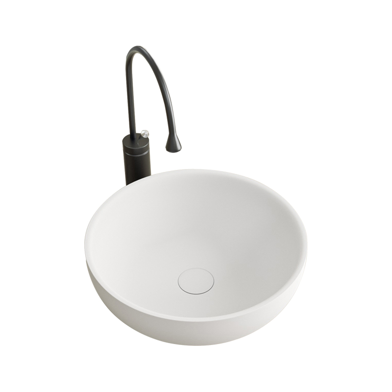 China Factory Wholesale Price Solid Surface Tabletop Wash Basin Bathroom Countertop Sink Vessel Basin