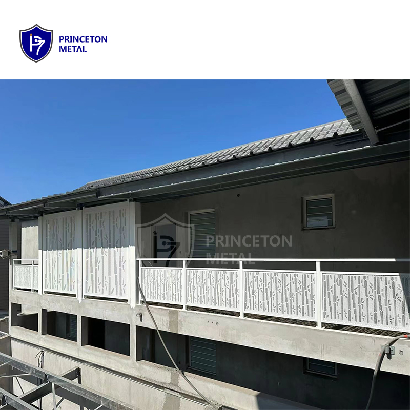 Modern Laser Cutting Perforated Aluminum Decorative Railing for Balcony Terrace Deck