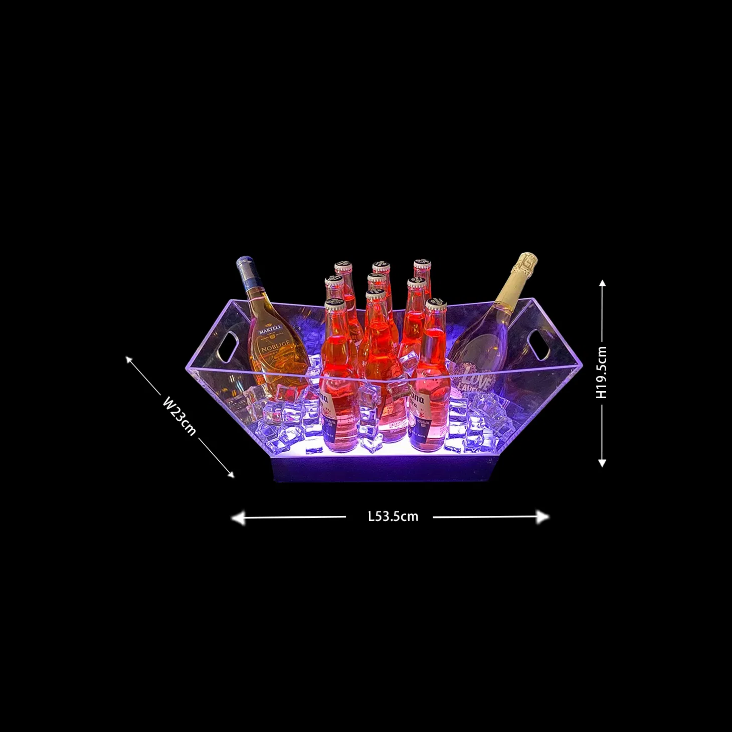 Wholesale Top Sale LED Ice Bucket Rechargeable Bar Lights Nightclub Ice Bucket