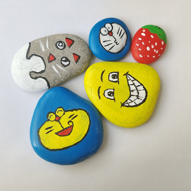 Natural River Pebbles Children Loved Handcraft Animal Painting Drawing Pebbles