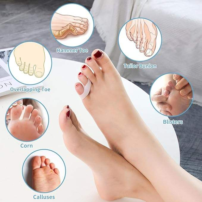 Firstar Silicone Gel Soft Toe Separator SEBS Protective Sleeve Elastic Toe Splitter