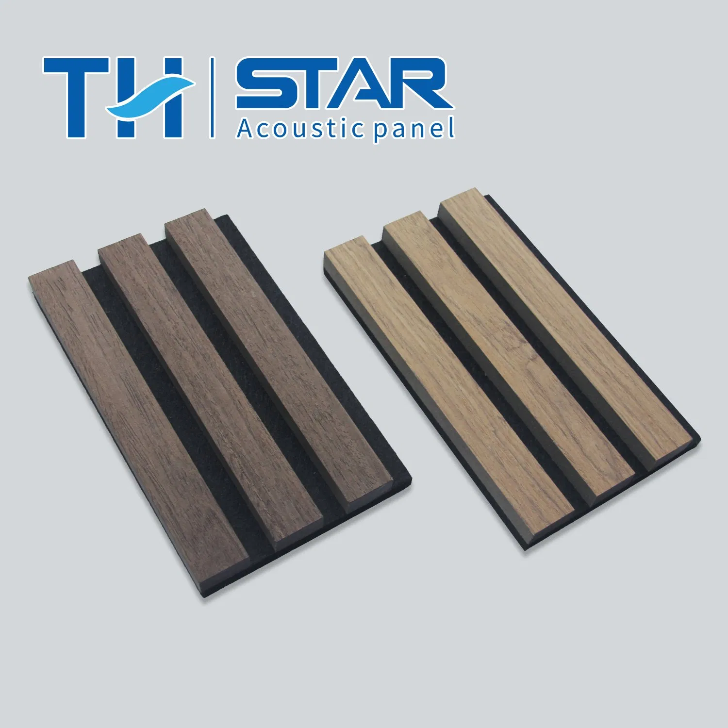Th-Star Sound Absorbing MDF Board Wood Veneer Acoustic Slat Panels