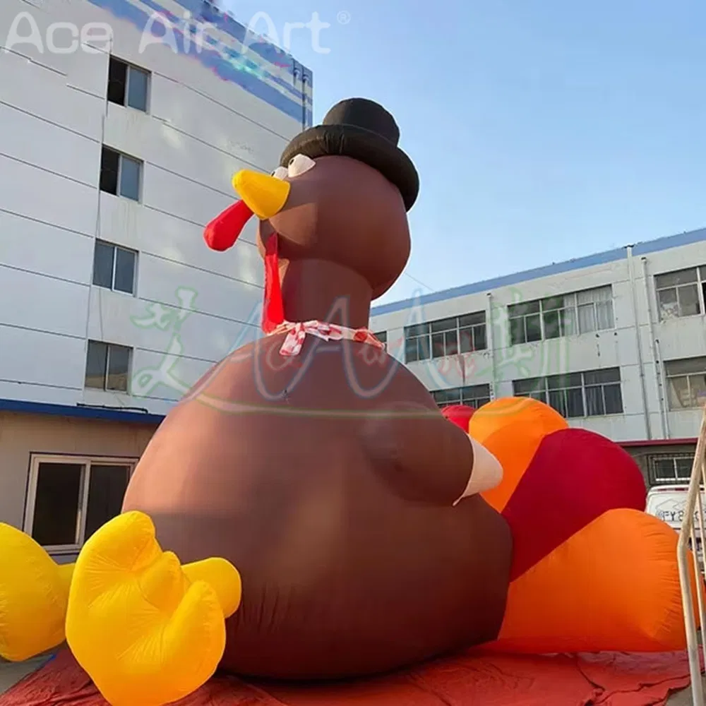 Outdoor Giant Advertising Inflatable Turkey Animal Mascot Chicken Model Blow up Turkey for Thanksgiving Day Decoration