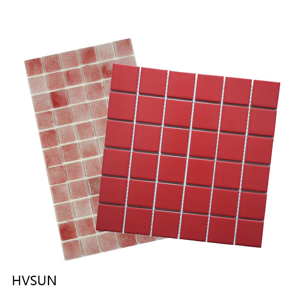 Red Ceramic Mosaic Wall Tile Floor Tile