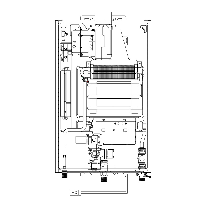 Home Appliance Forced Type Shower Water Heater with Copper Heat Exchanger