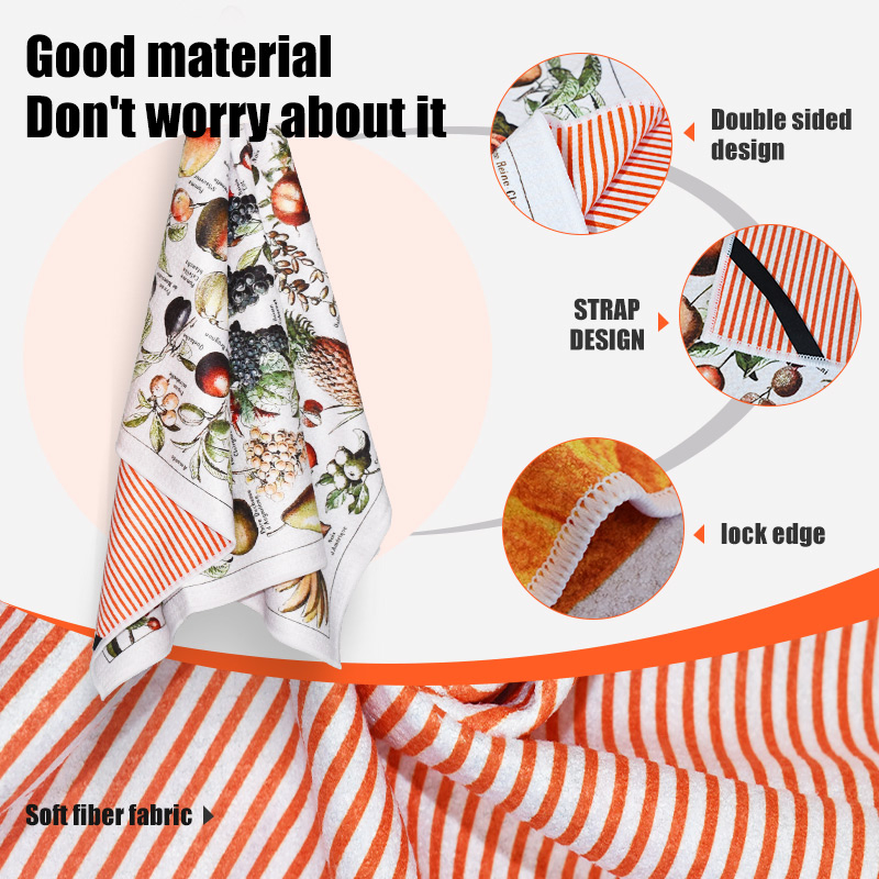 Manufacturer Wholesale Microfiber Cleaning Towel Custom Printing Waffle Tea Towels for Household Kitchen Cleaning Tea Towel
