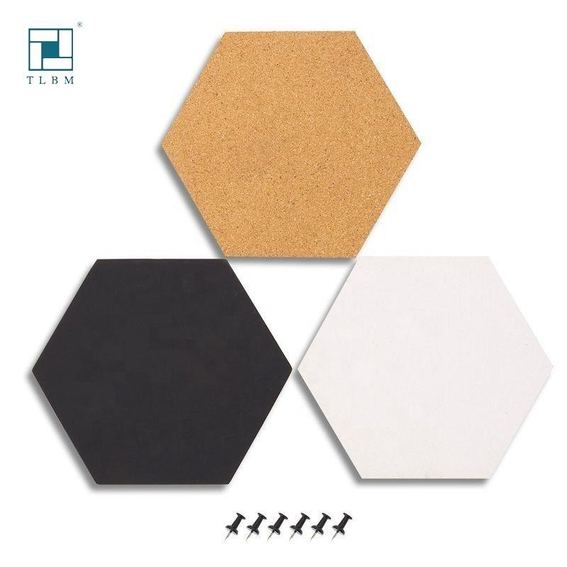 Beveled Edge Decor Felt Sound Proof Padding Wall Tiles Polyester Fiber Hexagon Acoustic Panels