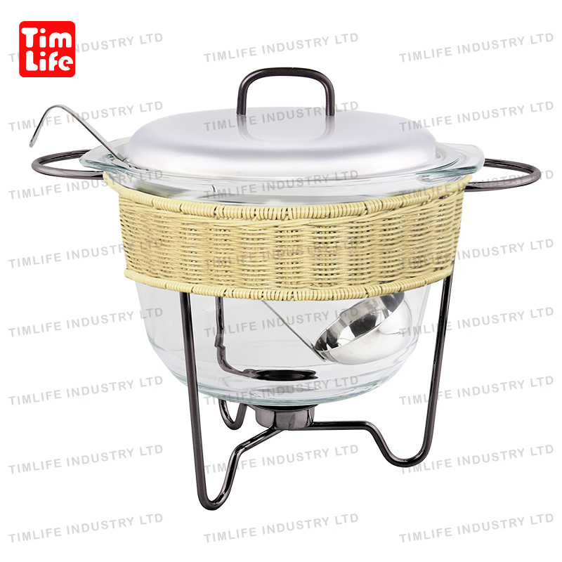 Rattan Buffet Salad Bowl Salad Serving Saladier En Verre Avec Salatschussel Miska Satatki Food Warmer Glass Bowl Salad Set Salad Spoon Fork